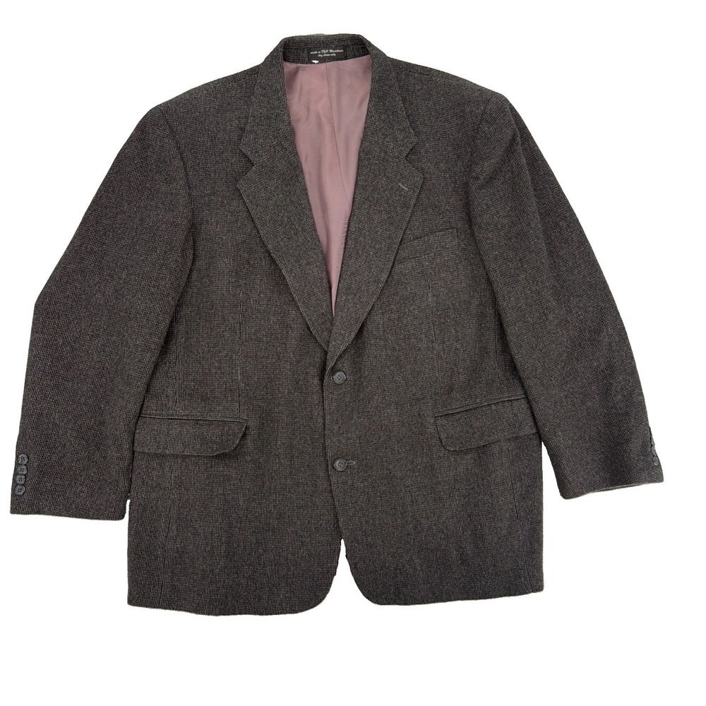 Ron Chereskin Camel Hair Blend Sport Coat Jacket Mens S R46 VTG, Gray Italian